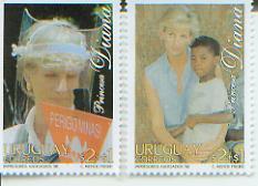 Princess Diana, Set of 2 Stamps, URUG B10-11*