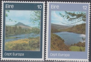 IRELAND Sc # 413-4 CPL MNH EUROPA 1977, MOUNTAINS and LAKES