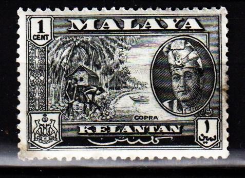 Malaya - Kelantan - #84 Copra/ Sultan Petra - Used