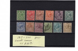 Great Britain #187-200 Few Small Issues Used - Stamp - CAT VALUE $49.50