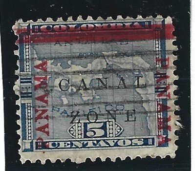 Canal Zone Scott #12 Used 5c Overprint 2019 CV $2.75