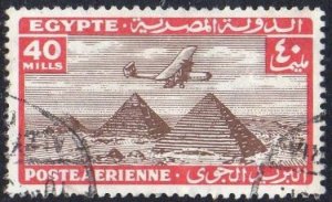 Egypt 1933 40m brown and red (Air) used