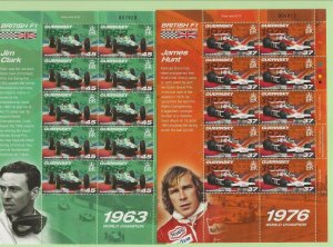 GB - GUERNSEY Sc 938-45 MINISHEETS OF 2007 - RACING CARS. Sc$120+ 