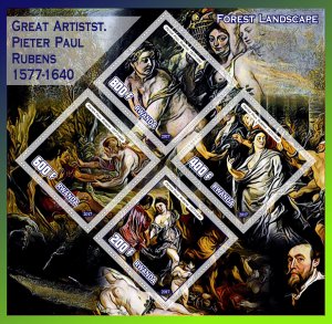 Stamps.  Art, painting, Rubens 2017 1+1 sheets perforated MNH **