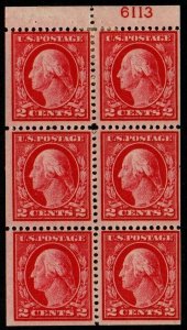 U.S. #406a MHR/MNH Booklet w/ PL# 6113