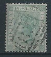 Sierra Leone #20 Used 1sh Queen Victoria Wmk. 1 Uprt Perf 14