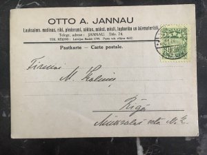 1933 Riga Latvia Russia Postcard Cover Product List Domestic Used Otto A Jannau