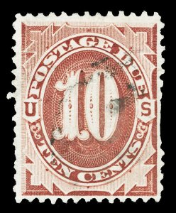 Scott J19 10c Red Brown Postage Due Used F-VF Cat $35