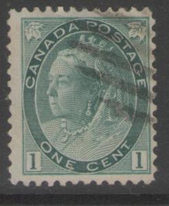 CANADA SG151 1898 1c BLUE-GREEN USED