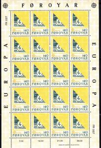 Faroe Islands MNH 1979 #43-#44 Minisheets of 20 EUROPA