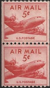 # C37 MINT NEVER HINGED Line Pair DC-4 SKYMASTER Cat $10.00