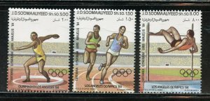 SOMALIA   LA OLYMPICS SCOTT #535/37 MINT NEVER HINGED-SCOTT VALUE $5.25