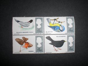 Great Britain (1966) SG 696p-699p Birds Phosphor Unmounted Mint Stamps