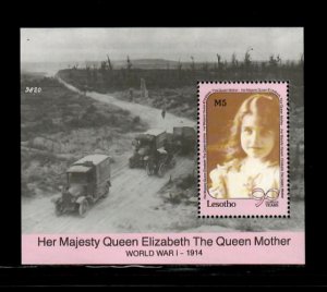 Lesotho 1990 - Queens Mother Royalty - Souvenir Stamp Sheet - Scott #777 - MNH