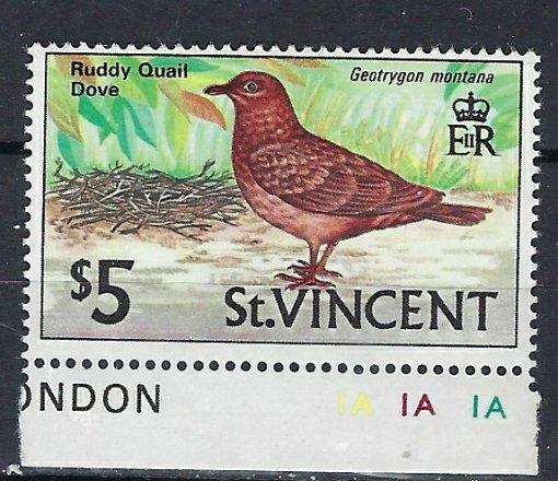 St Vincent 294 MNH 1970 Bird (ak1395)