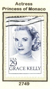 SC# 2749 - (29c) - Grace Kelly, used single in album.