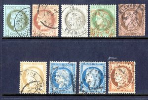 FRANCE 50-9 (MISSING 54) USED  SCV $100.00 BIN $45.00 (RL) 2434