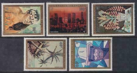 French Polynesia 1974 SC C107-C111 Set Art MNH