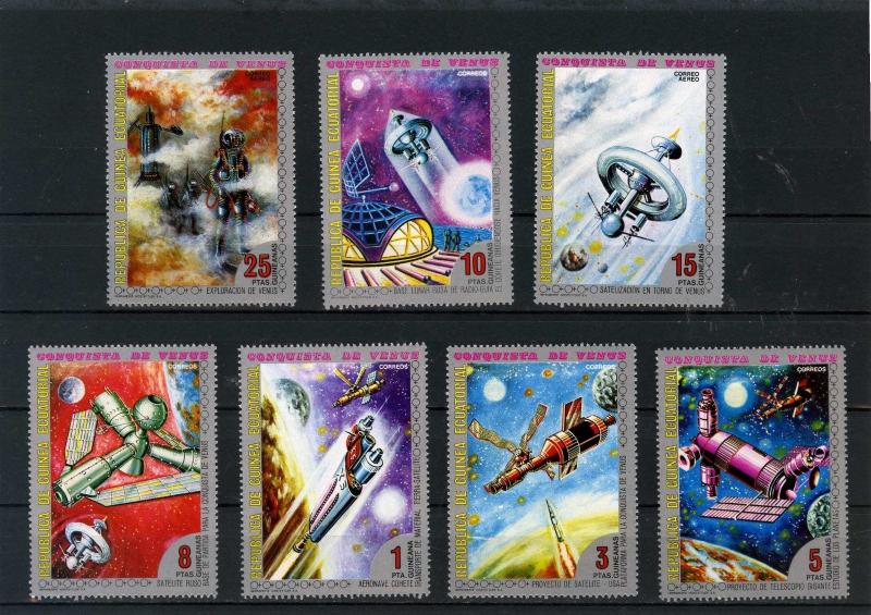 EQUATORIAL GUINEA SPACE RESEARCH OF VENUS  SET OF 7 STAMPS MNH 