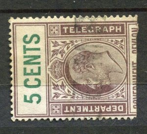 INDIA 1900s classic Ed VII Telegraph issue fine used 5c. value