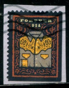 5618 US (55c) Western Wear SA, used on paper