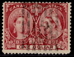 CANADA QV SG136, $1 lake, USED. Cat £550. 