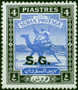 Sudan 1948 4p Ultramarine & Black SG052a P.13 Fine & Fresh LMM