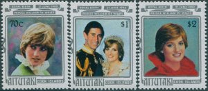 Aitutaki 1982 SG421-423 Prince William birth set MNH