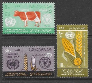 Egypt 582-584: Cow, Corn, Wheat, Emblems, MNH, F-VF