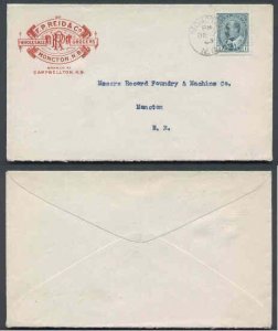 Canada-cover #7663-1c-Moncton , NB-De 7 1905-advert-F.P.Reid & Co. , wholesale