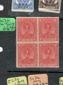 MALAYA   PAHANG (P0403B)  SULTAN 6C RED SG 36  BL OF 4  MNH 