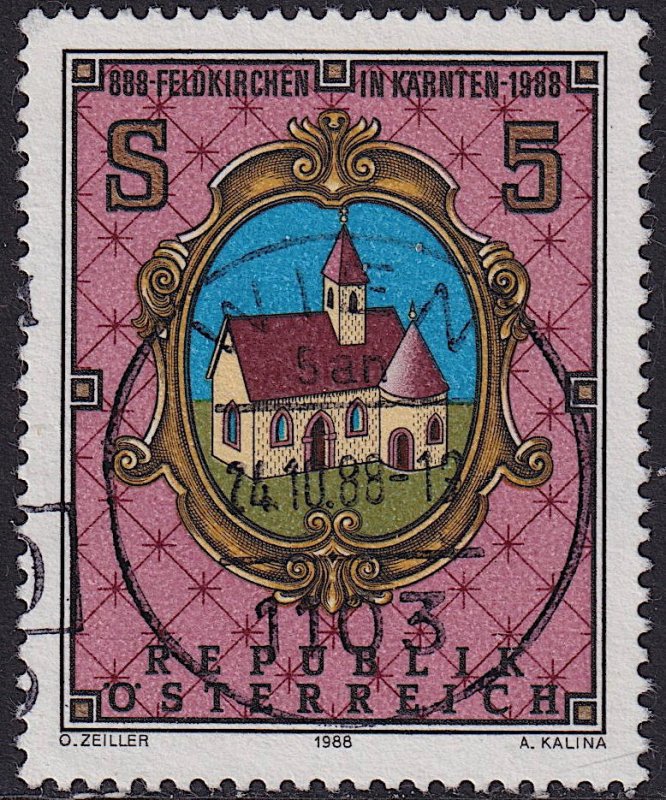Austria - 1988 - Scott #1438 - used - Feldkirchen 1100th Anniversary