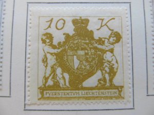 Liechtenstein 1920 10kr fine MH* stamp A11P25F41