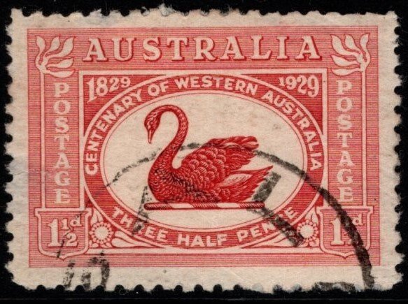 1929 Australia Scott #- 103 Centenary of Western Australia Used