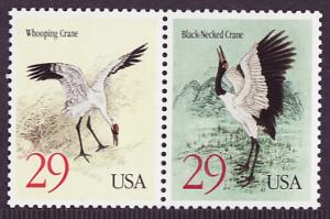 2867-68 Cranes MNH pair