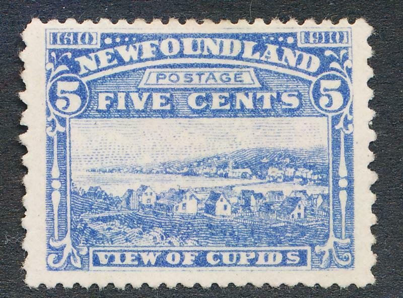 NEWFOUNDLAND 91 MINT F-VF HINGED 5c VIEW OF CUPIDS