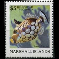 MARSHALL IS. 1988 - Scott# 183 Triggerfish $5 NH