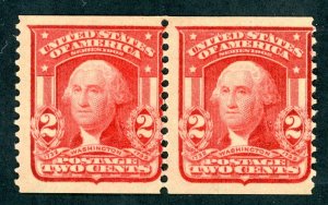 SC #322 PAIR AVERAGE-FINE FULL OG VLH POST OFFICE FRESH PF CERT AK 3/26/24