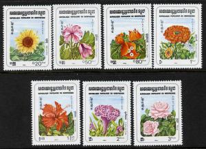 Cambodia 434-40 MNH - Flowers