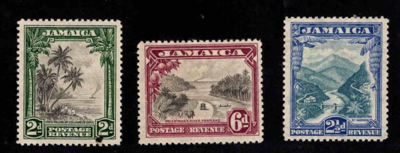 JAMAICA Scott 106-108 MH* 1932 set CV $49.55 perf 12.5