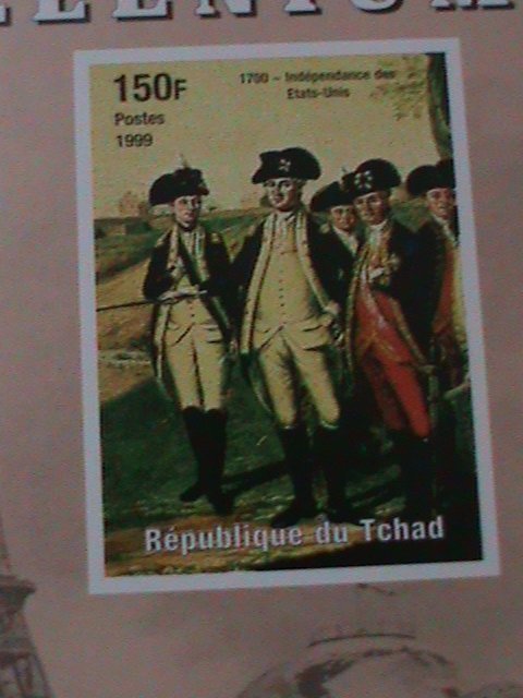 CHAD-1999-MILLENIUN-AMERICAN INDEPENDANCE-RARE IMPERF MNH-S/S-VF-LAST ONE