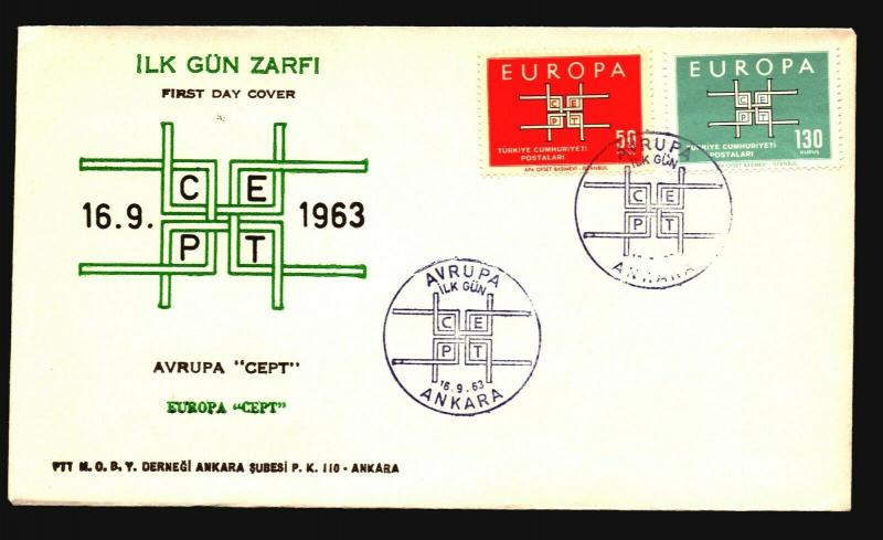 Turkey 1963 Europa Series FDC - Z15926