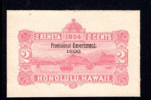 Hawaii #U11, mint cut square (full corner) CV$3.00