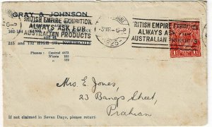 Australia 1925 Melbourne British Empire Exhibition slogan cancel, Products