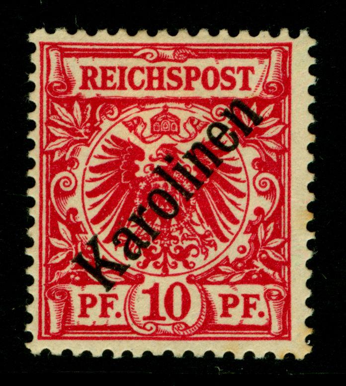 German Colonies -CAROLINE ISLANDS 1899 10pf red - 48⁰ overprint Sc# 3a mint MH