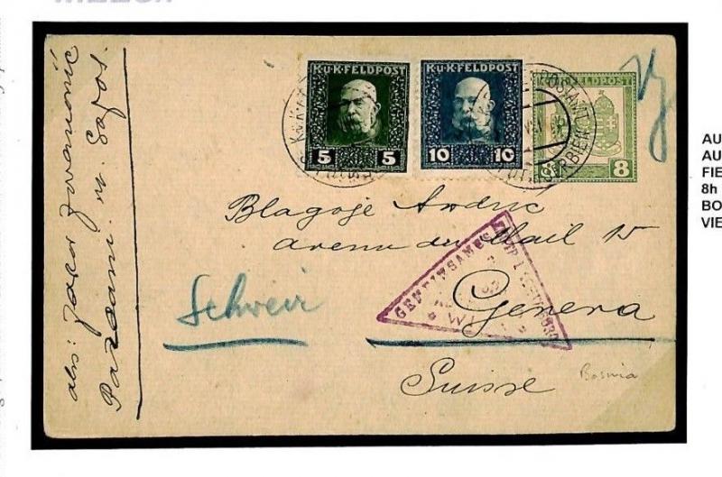 M228a AUSTRIA Serbia WW1 Military Post Card 1917 {samwells}