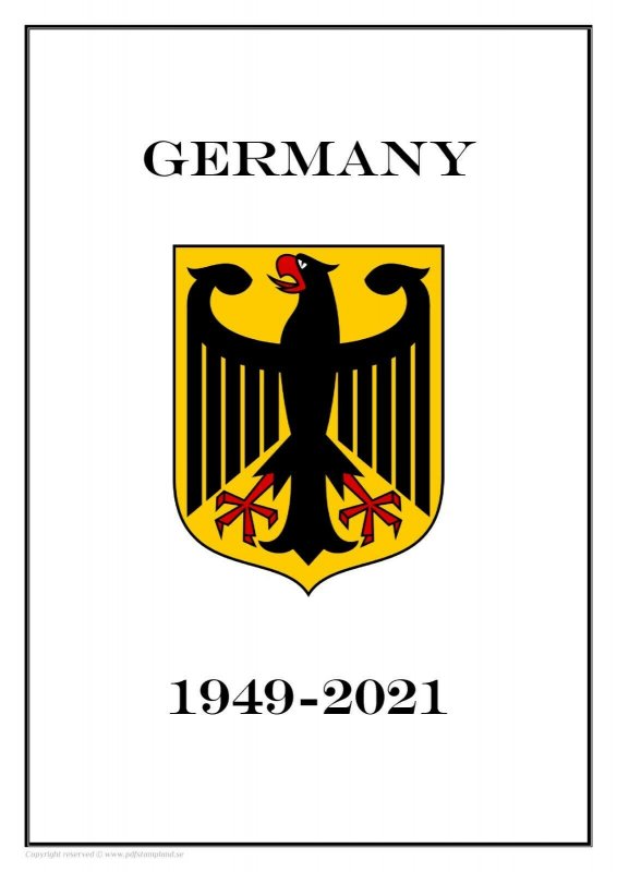 Germany 1949-2021 PDF (DIGITAL) STAMP ALBUM PAGES