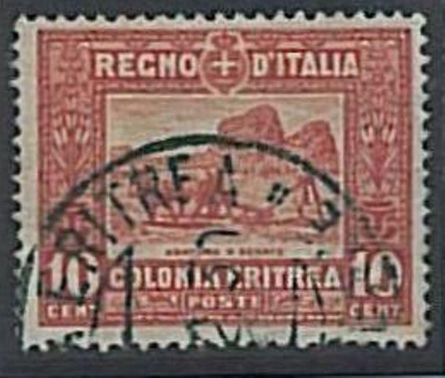 36221 Varietà ITALIA - ERITREA : Sassone 35a - Dentellatura 13 1/2  x 14 - Usato