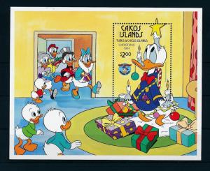 [22177] Caicos Islands 1984 Disney Christmas Donald Daisy Duck Scrooge MNH