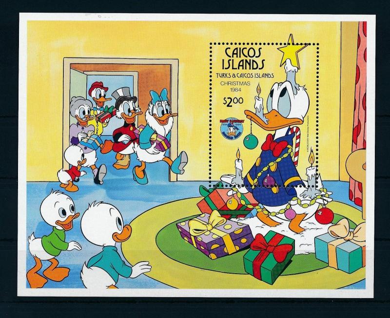 [22177] Caicos Islands 1984 Disney Christmas 50th Birthday Donald Duck MNH